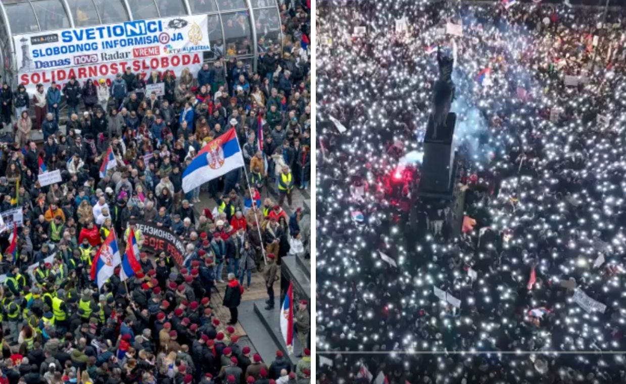  Działo się w nocy. Ogromna demonstracja na południu Serbii