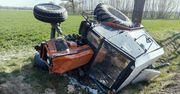 Zaborów Stary: Pijany, z dwoma zakazami oraz cofniętymi uprawnieniami, jadąc traktorem, spowodował wypadek. Oba pojazdy dachowały. Sprawca miał ponad 3 promile!