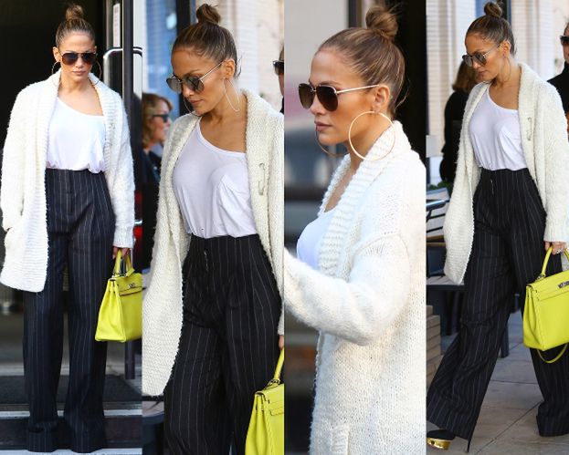 #TRENDY: Jennifer Lopez w długim kardiganie