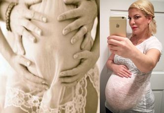 Tori Spelling pozuje do selfie sześć tygodni przed porodem! "Dumna z brzuszka"