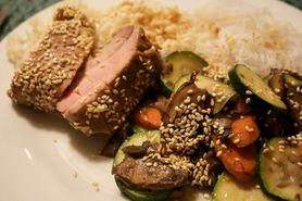 Kotlet wieprzowy z sezamem