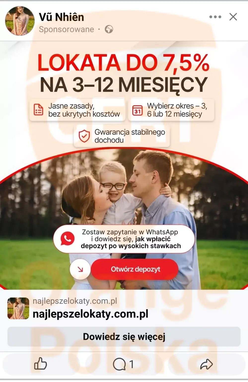 Fałszywa reklama lokaty