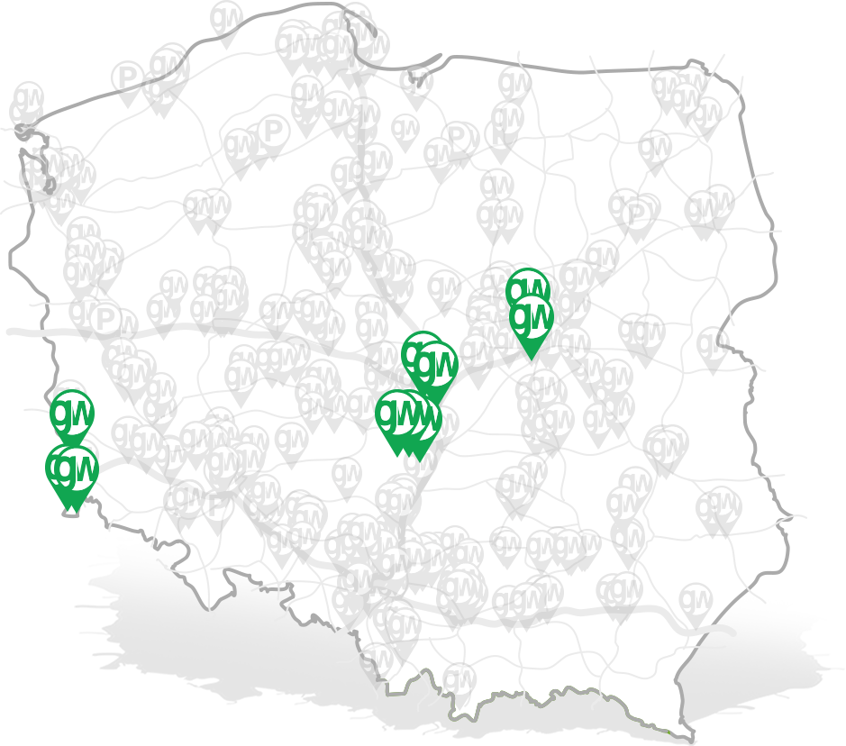 Lokalizacje stacji Greenway