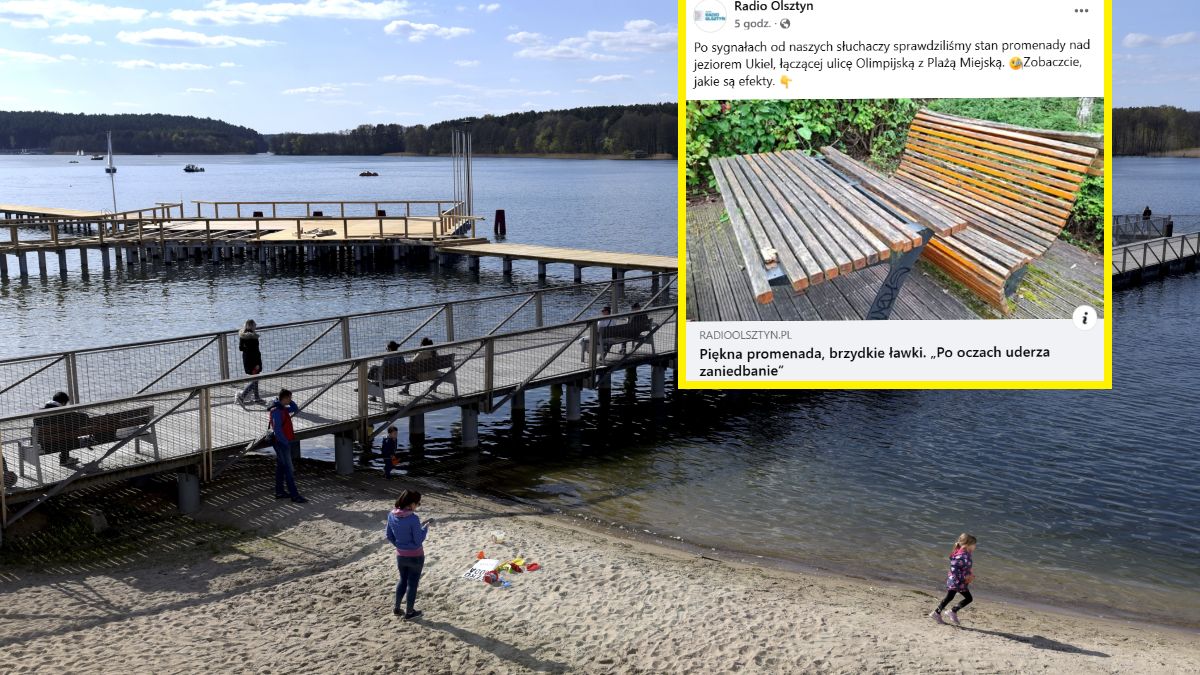 Problem estetyczny na promenadzie w Olsztynie; zdj. poglądowe