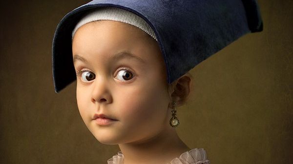 Portrety dzieci stylizowane na obrazy 1