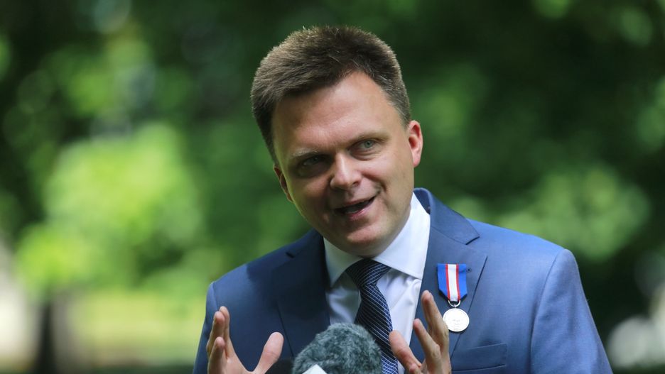 Wybory 2020. Niezależny kandydat na prezydenta Szymon Hołownia na konferencji prasowej (zdj. arch.)