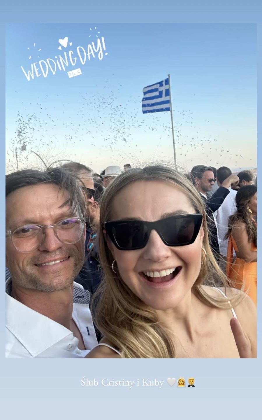 Małgorzata Socha pozdrawia z greckiego wesela