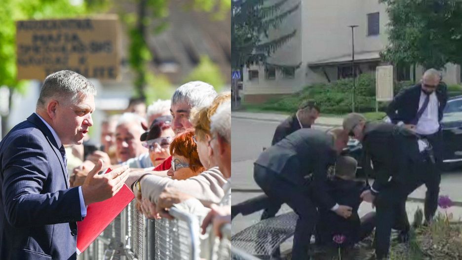 Zdjęcia sprzed zamachu na Słowacji i tuż po - zatrzymanie sprawcy ataku na Fico