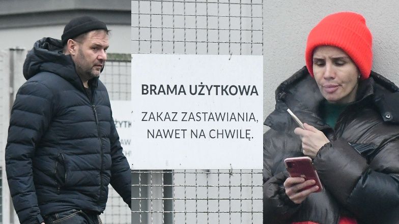 Tomasz Karolak i Viola Kołakowska zastawiają bramę użytkową