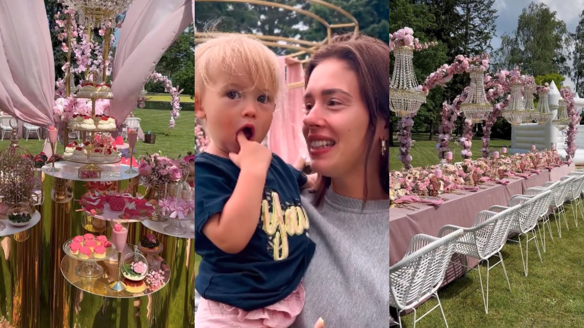 Klaudia Halejcio wyprawiła córce imprezę urodzinową