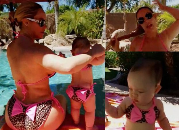 Coco Austin i jej 10-miesięczna córeczka w identycznych bikini... (ZDJĘCIA)