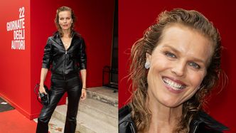 Eva Herzigová w skórze bryluje na festiwalu filmowym w Wenecji. Dla 52-letniej modelki czas się zatrzymał?