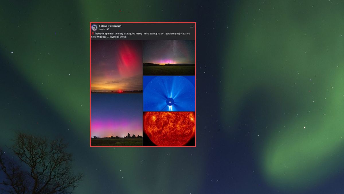 Zorza polarna na niebie w Polsce. Sprawdź kiedy