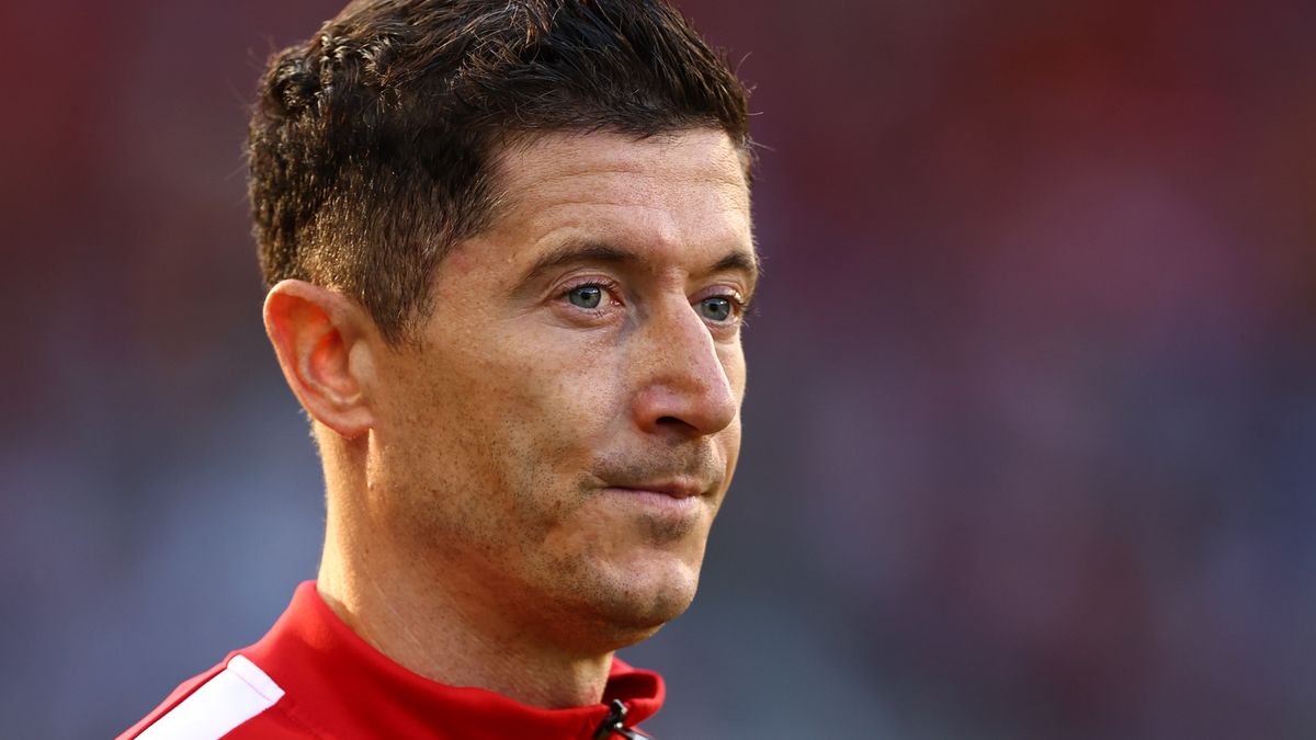 BRUSSELS, BELGIUM - JUNE 08: Robert Lewandowski of Poland during the UEFA Nations League League A Group 4 match between Belgium and Poland at King Baudouin Stadium on June 8, 2022 in Brussels, Belgium. (Photo by Robbie Jay Barratt - AMA/Getty Images)
