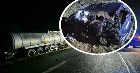 Śmiertelny wypadek w Janowie. Ciężarówka zderzyła się z dwoma autami