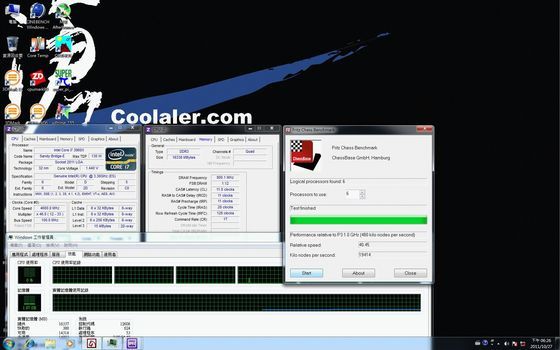 wydajność procesora Intel Core i7 3960X w aplikacji Fritz Chess Benchmark