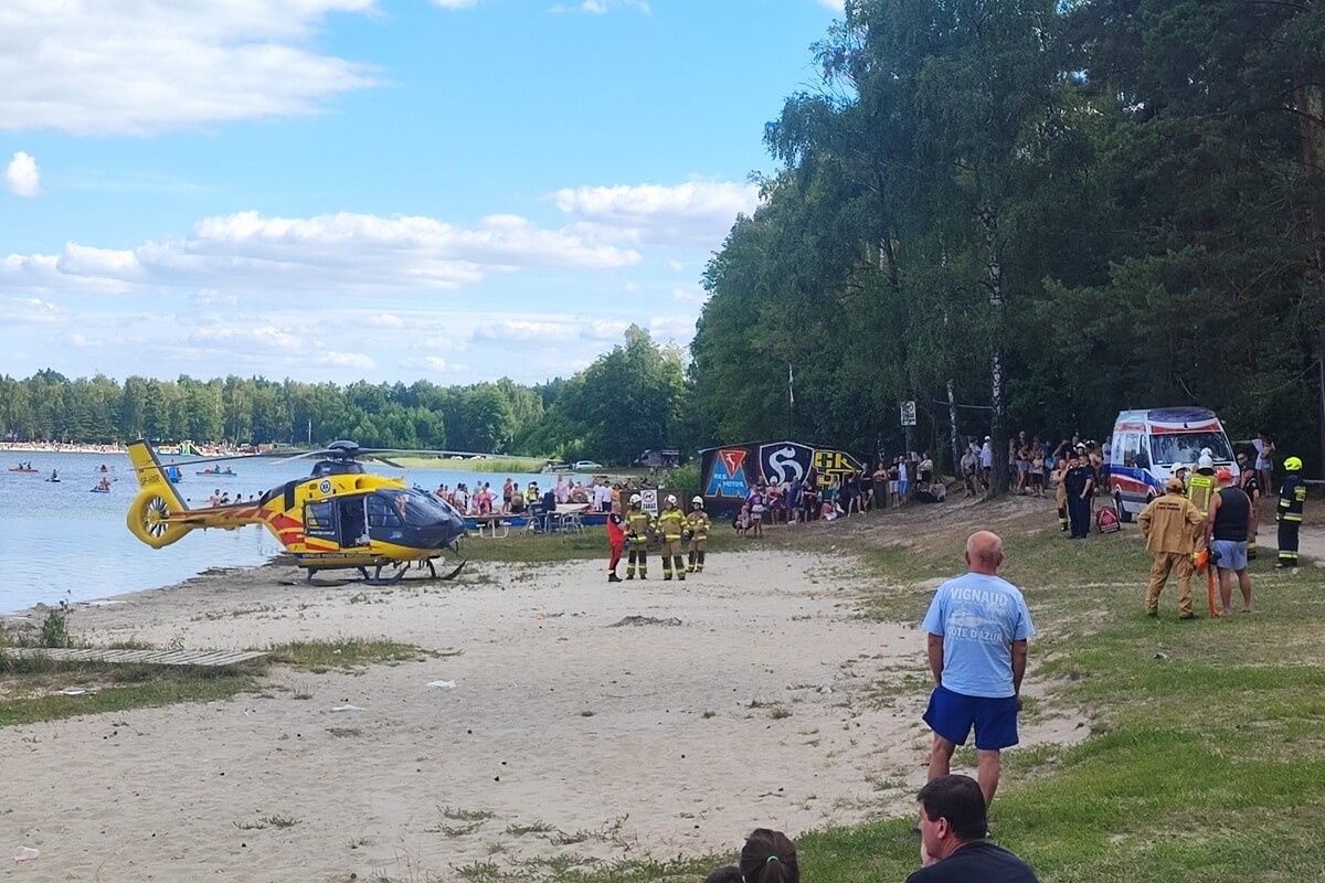 Akcja ratunkowa na jeziorze Piaseczno