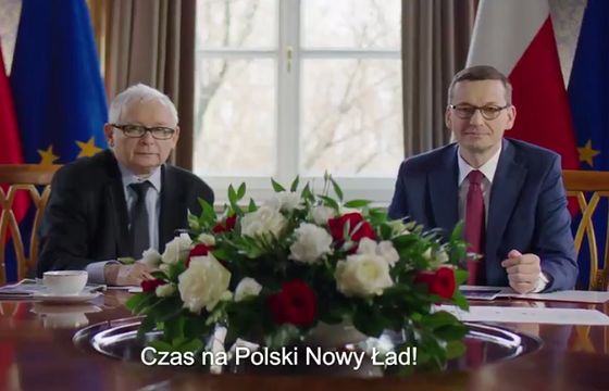 „CyberPoland 2025” wśród haseł Polskiego Nowego Ładu, reklamują go Kaczyński i Morawiecki (wideo)