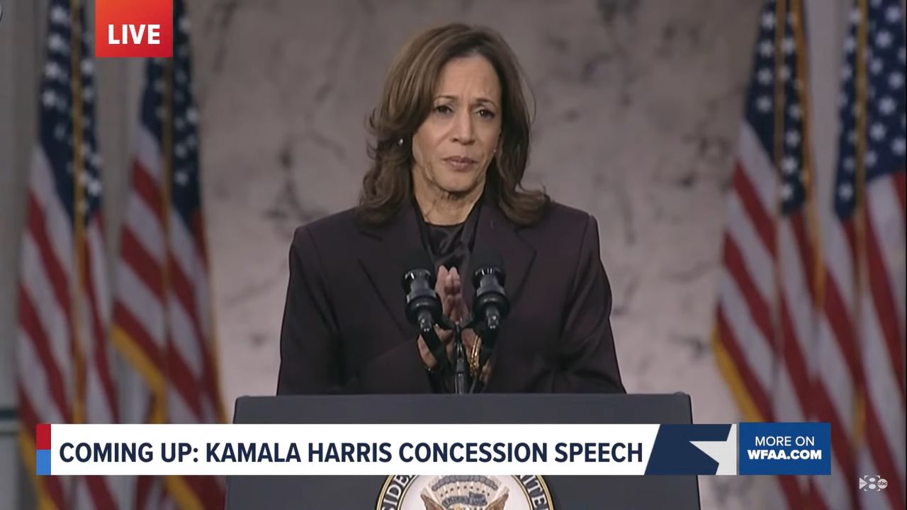 Kamala Harris po ogłoszeniu wyników wyborów prezydenckich