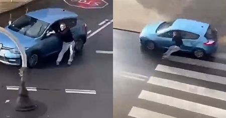 Wisiał na pędzącym aucie. Sceny na Śląsku. Policja zabrała głos