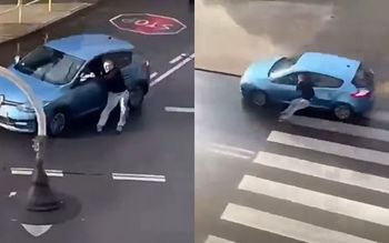 Wisiał na pędzącym aucie. Sceny na Śląsku. Policja zabrała głos