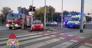 Wypadek w Toruniu. Cztery osoby trafiły do szpitala