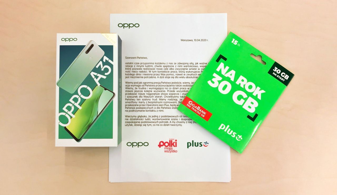 Koronawirus. Podopieczni świetlic środowiskowych z nowym sprzętem. Wspólna akcja OPPO, Plusa i WP Tech