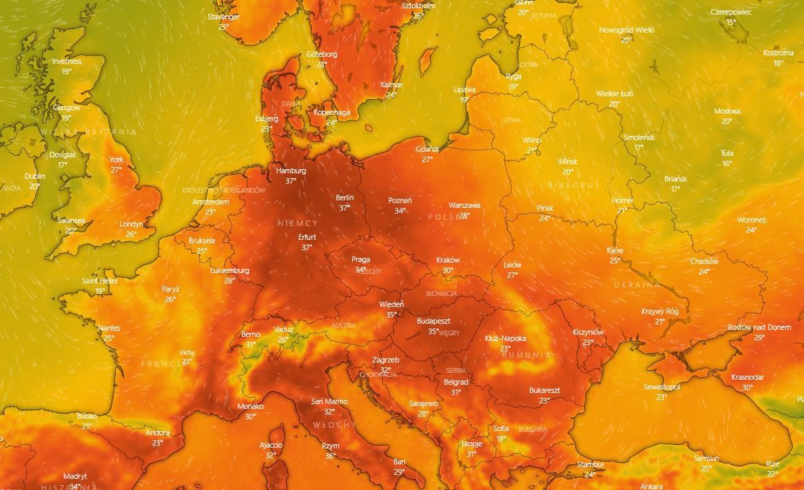 W dzień 37 stopni, potem "tropikalna noc"