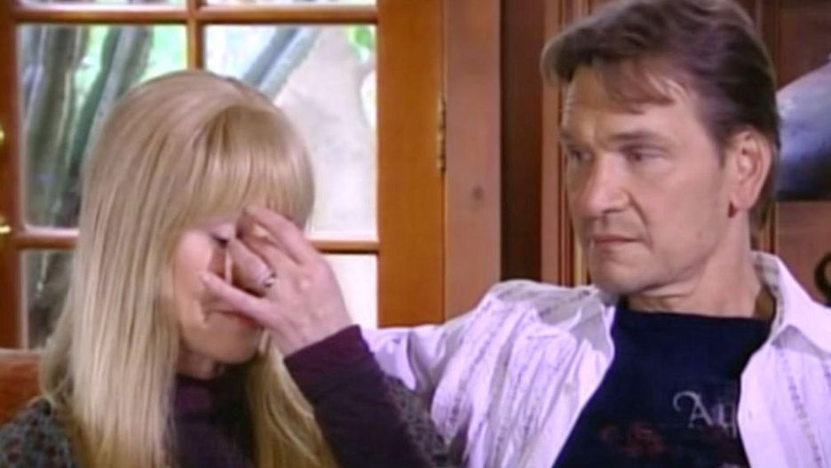 Patrick Swayze i Lisa Niemi Swayze podczas wywiadu w 2009 r.