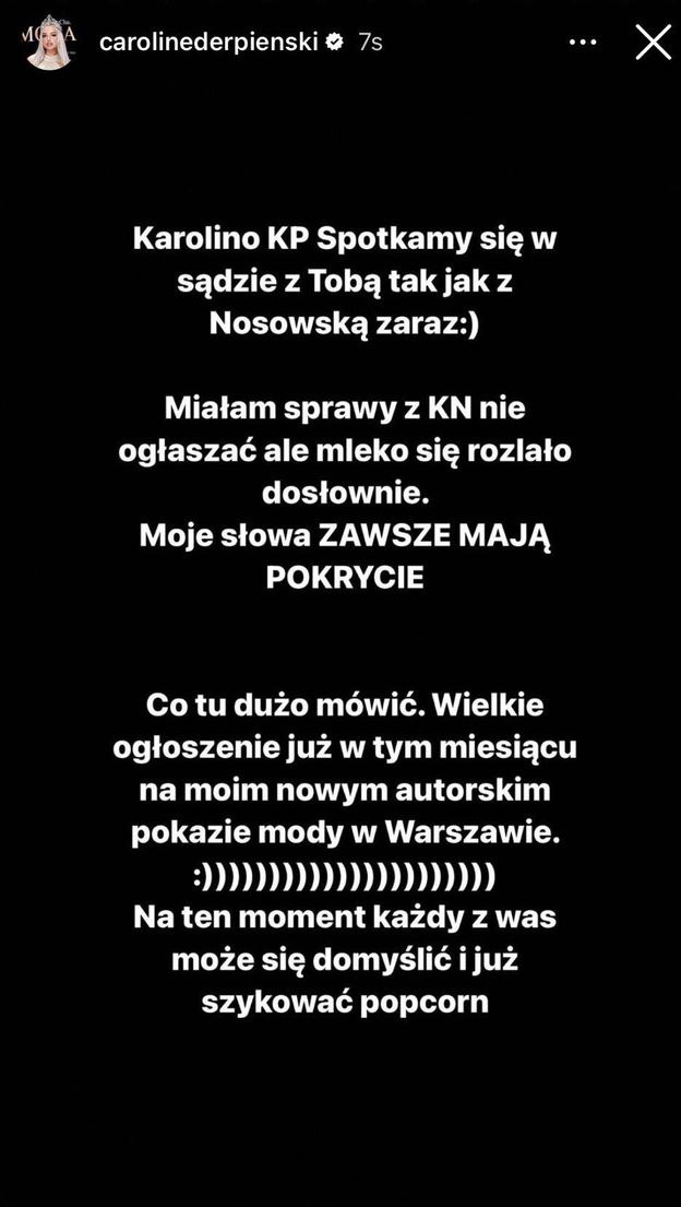 Caroline Derpienski GROZI Karolinie Korwin Piotrowskiej sądem: "Próbuje ze mnie pani zrobić ladaczn*cę"