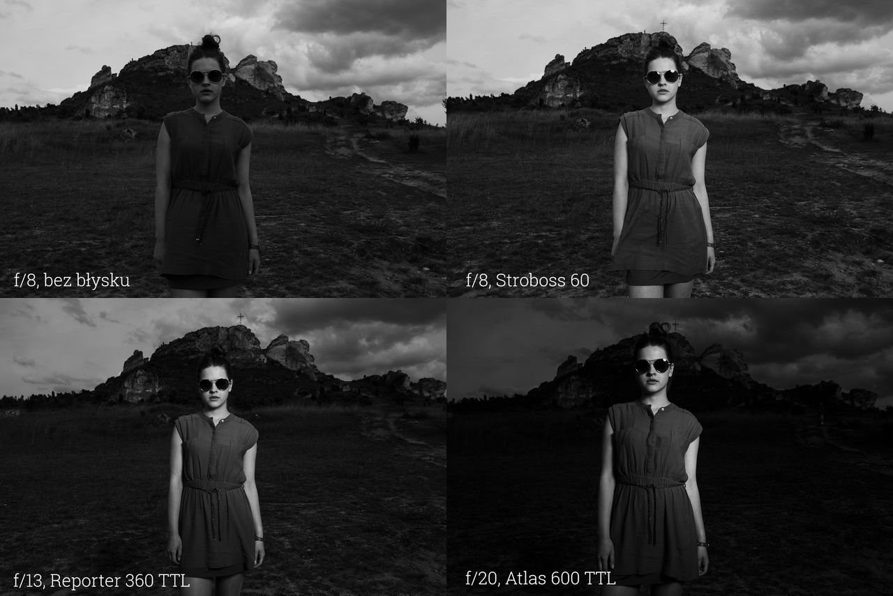 Ta seria zdjęć pokazuje różnice w mocy poszczególnych lamp. Zdjęcia dobierałem oceniając jasność czoła Amelii. (wartości RGB ok. 60-70).