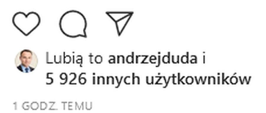 Andrzej Duda lajkuje posty Małgorzaty Kożuchowskiej