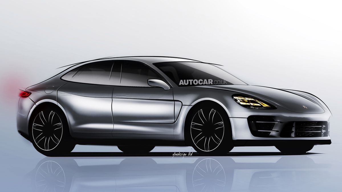 Porsche Pajun (nieoficjalna wizualizacja, źródło: Autocar)