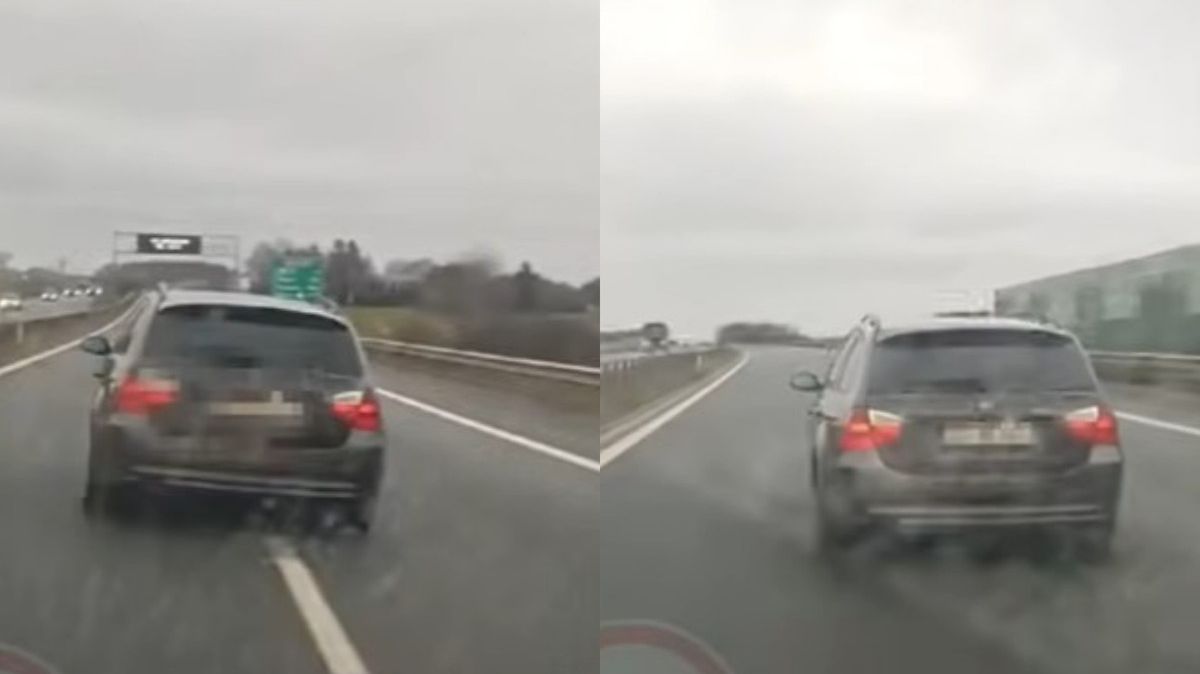 Kierowca BMW blokował możliwość wyprzedzania.