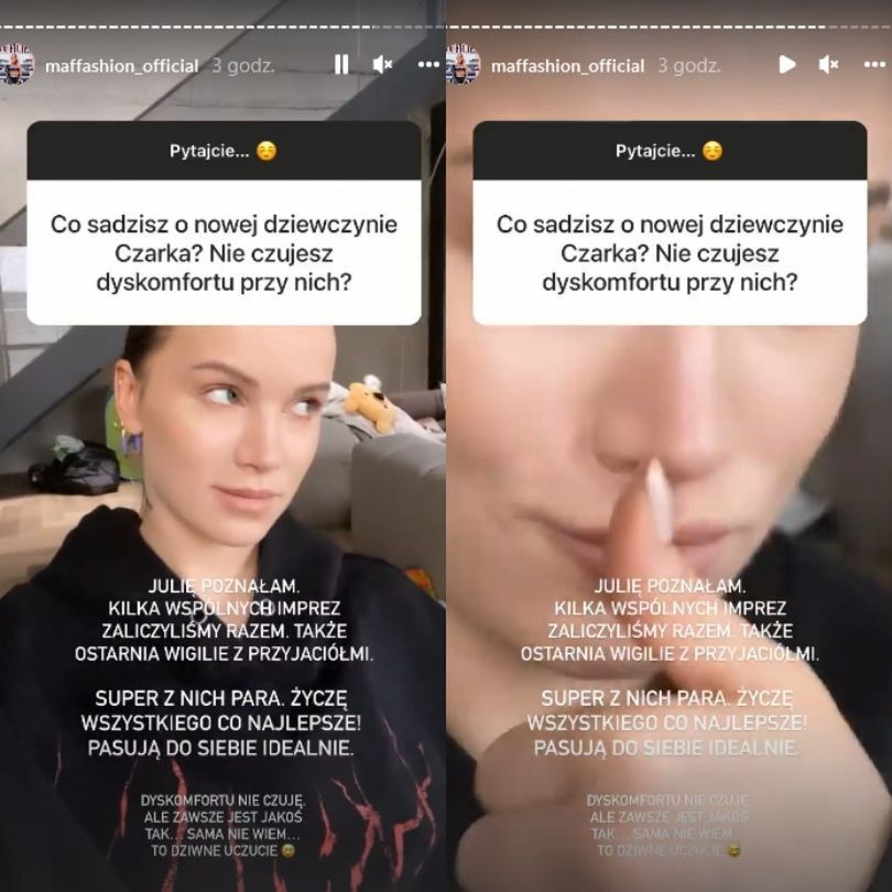Maffashion zdradza, co myśli o nowej dziewczynie Czarka Jóźwika
