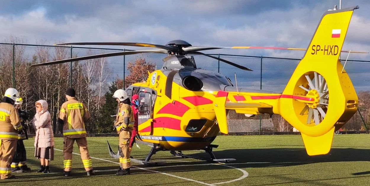 Drzycim: Chwile grozy w szkole. Na boisku lądował helikopter medyczny