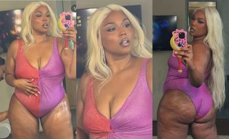 Blondwłosa Lizzo odsłania szczuplejszą o 30 kg sylwetkę w skąpym kostiumie. Petarda?