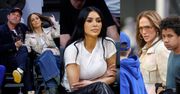 Naburmuszona Jennifer Lopez nudzi się na meczu z Benem Affleckiem. Wpadła też Kim Kardashian (ZDJĘCIA)