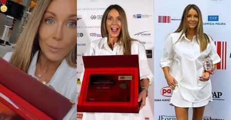 Małgorzata Rozenek i jej szczupłe nogi odbierają NAGRODĘ W BERLINIE! Jak wypadła na ściance za granicą? (ZDJĘCIA)