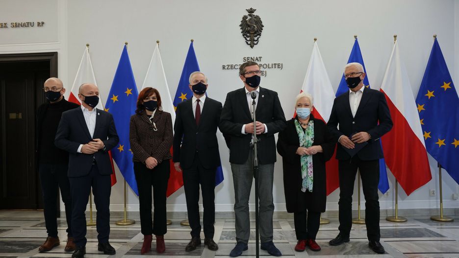 Senatorowie Michał Kamiński, Jacek Bury, Gabriela Morawska-Stanecka, Sławomir Rybicki, Marcin Bosacki, Magdalena Kochan, Wadim Tyszkiewicz