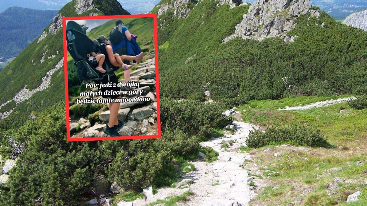 TikTok podzielił internautów – mężczyzna z dziećmi na Kasprowym 