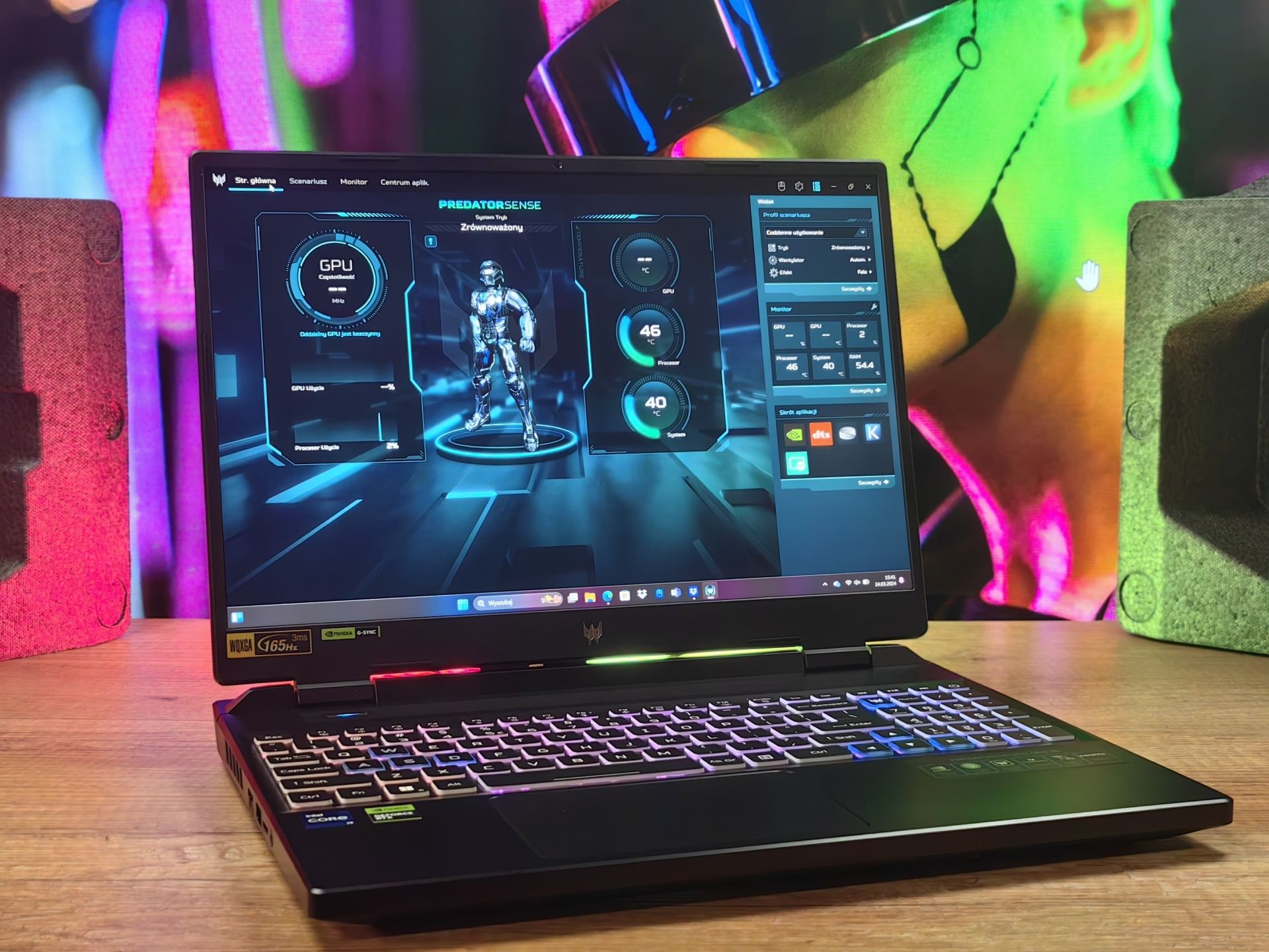 Acer Predator Helios Neo 16 - oprogramowanie Predator Sense