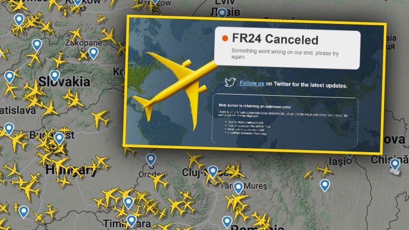 Strona Flightradar24 ma problemy przez duże zainteresowanie 