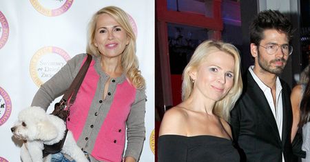 Matka Radzimira Dębskiego z psem na ściance... (FOTO)