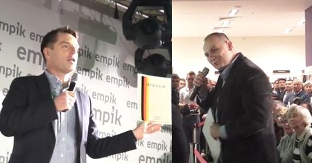 Tomasz Lis na spotkaniu w Empiku. Dostał dyplom za... "szerzenie propagandy"