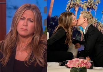 Jennifer Aniston gorąco pocałowała Ellen DeGeneres! "Masz takie miękkie usta!" (WIDEO)
