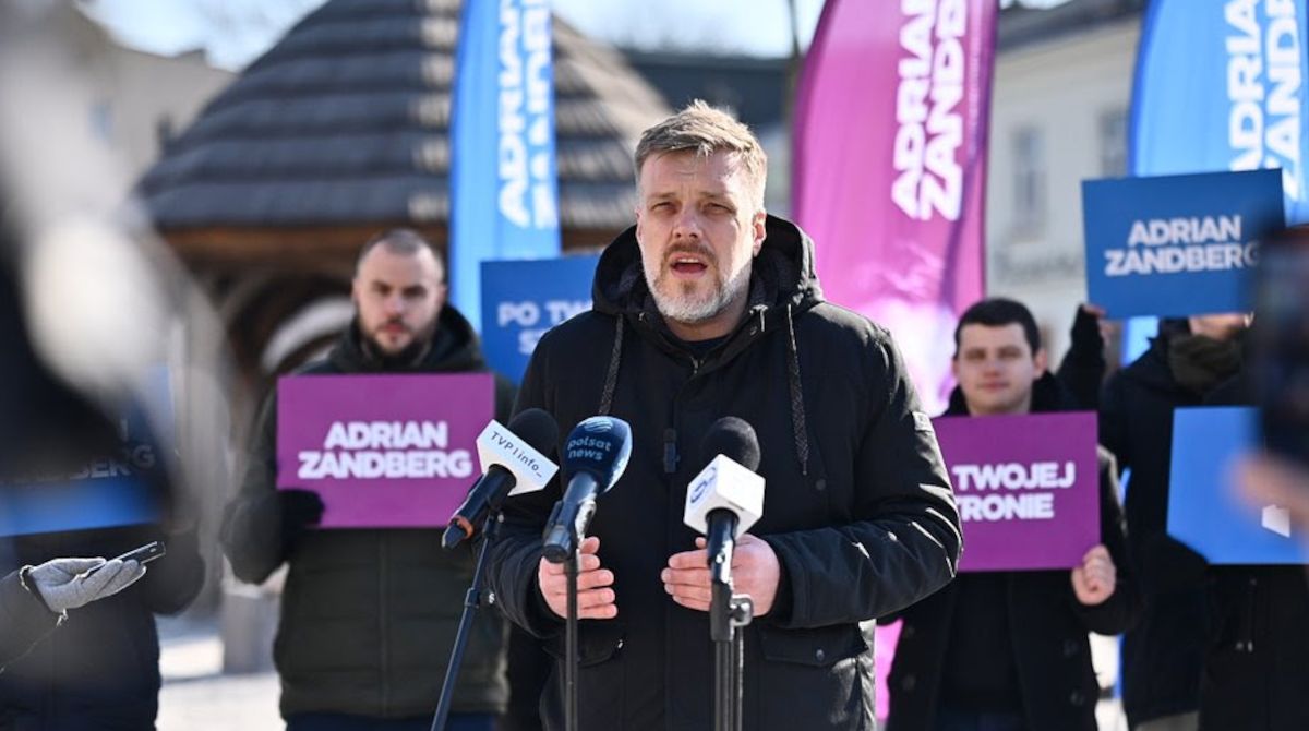 Adrian Zandberg w Chełmie.