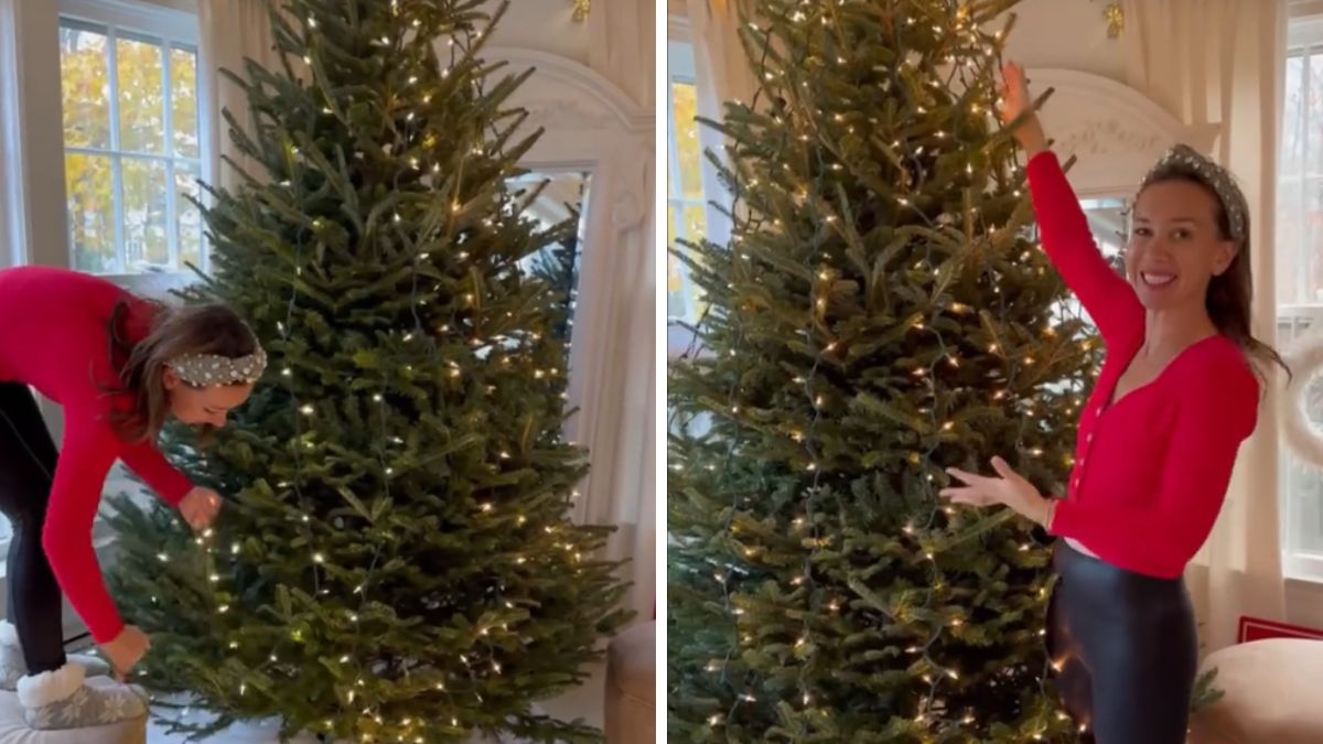 Lampki choinkowe wieszaj tylko w ten sposób.