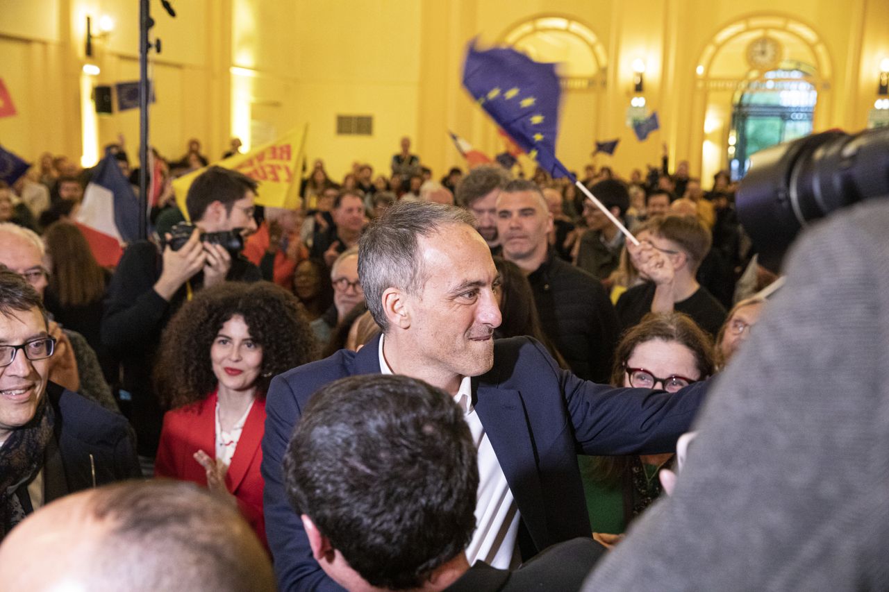 One of the leaders of the French New People's Front (NFP) Raphael Glucksmann