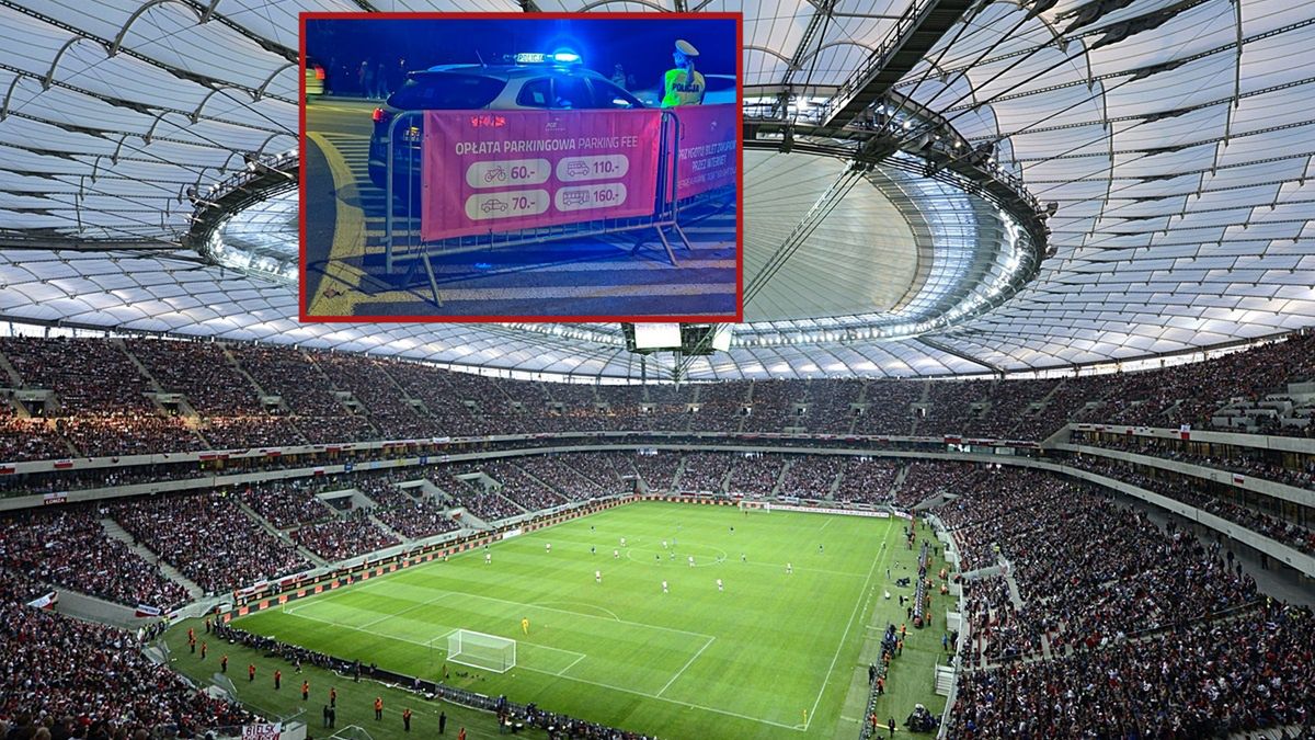 Ceny za parking pod Stadionem Narodowym.